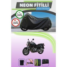 Cemku Shine Siyah Arka Çanta Uyumlu Neon Fitilli Yamaha Xj 600 N Uyumlu Motor Brandası