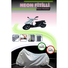 Cemku Shine Gri Neon Fitilli Sym Jet 100 Uyumlu Motosiklet Brandası
