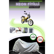 Cemku Shine Gri Neon Fitilli Mondial 125 Aggressive Uyumlu Motosiklet Brandası
