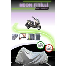 Cemku Shine Gri Neon Fitilli Yamaha Majesty 125 Uyumlu Motosiklet Brandası