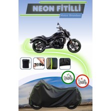 Cemku Shine Siyah Neon Fitilli Kawasaki Vulcan S Uyumlu Motor Brandası