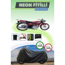 Cemku Shine Siyah Neon Fitilli Kral Motor KR-125-7 Uyumlu Motor Brandası
