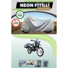 Cemku Shine Gri Arka Çanta Uyumlu Neon Fitilli Rks Winner 200 Uyumlu Motosiklet Brandası