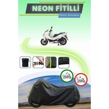 Cemku Shine Siyah Neon Fitilli Mondial 125 Strada Uyumlu Motor Brandası