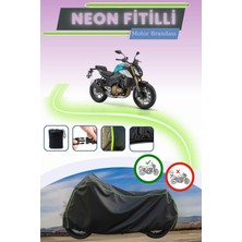 Cemku Shine Siyah Neon Fitilli Rks SRK550 Uyumlu Motor Brandası