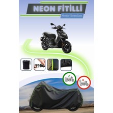 Cemku Shine Siyah Neon Fitilli Piaggio X10 350 Uyumlu Motor Brandası