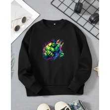 Erkek Çocukları Için Hulk Baskılı Uzun Kollu T-Shirt