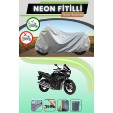 Cemku Shine Gri Arka Çanta Uyumlu Neon Fitilli Yamaha Tdm 900 Uyumlu Motosiklet Brandası