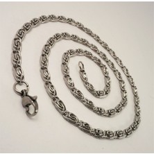 Yeni Sarmal Model 4mm Hakiki 316L Paslanmaz Çelik Erkek Kolye Zincir Orta Kalınlıkta