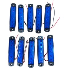 Parmak Lamba 6 LED 12V Mavi Su Geçirmez (E Belgeli) 10 Adet Fiyatı TAS.004M