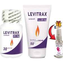 Helsol 30LU Levitrax Kapsül + 50 ml Levitrax Krem: Erkeklerin Performanslarına Özel Set + Hediye Erosel Masaj Yağı