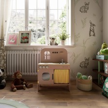 Montessori Eğitici Ahşap Oyuncak Mutfak Seti – Doğal Pudra Pembe | 3 Yaş+ Montessori Uyumlu-Kreşoyuncağı