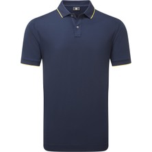 Footjoy Tipped Pique Erkek Golf T-Shirt 34073 Lacivert