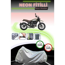 Cemku Shine Gri Neon Fitilli Ducati Scrambler Urban Enduro Uyumlu Motosiklet Brandası