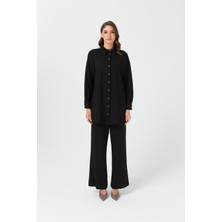 Relaxed Fit Pantolonlu Takım  Siyah