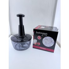 P-Design Solingen 3 Bıçaklı Paslanmaz Çelik Basmalı El Rondosu Sebze Meyve Doğrayıcı Çift Renk Siyah-Siyah