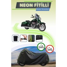 Cemku Shine Siyah Neon Fitilli Harley Davidson Cvo Road King Uyumlu Motor Brandası