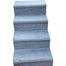 4 Basamaklı Gri Kedi Köpek Merdiveni, Evcil Hayvanlar Için Güvenli ve Konforlu