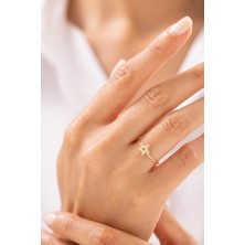 Gökyüzü Işıltısı Yıldız Altın Yüzük