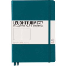 Leuchtturm 1917 Notebook Medium A5 Hardcover 251 Pages Plain Pacific Green