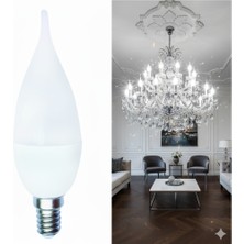KES210 E14 Kıvrık Buji 7W LED Ampul Beyaz Işık (Dekoratif Avize Ampulü)
