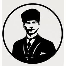 Gazi Mustafa Kemal Atatürk Duvar Dekor Sticker 40 x 40 cm