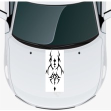Oto Kaput Şerit Sticker Dövme Tasarımlı 25 x 60 cm