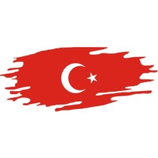 Bayrak Tasarım Oto Özel Yeni Sticker Kırmızı 10*4 cm