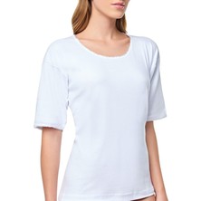 Kadın Kollu Vücut Şekillendirici Atlet %100 Pamuk 6'lı Paket - TKD0141