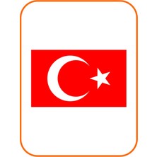 Ay Yıldız Kare Hilal Bayrak Oto Özel Yeni Sticker Kırmızı 15*9 cm