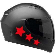 Tek Renk Üçlü Yıldız (Triple Star Helmet Stickers) Kask Sticker Etiket Modeli 2