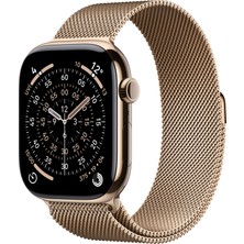 Apple Watch Series 11 Gps + Cellular, 46 mm altın Rengi Titanyum kasa ve Altın rengi Milano loop - S/m