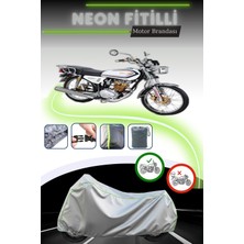 Cemku Shine Gri Neon Fitilli Kuba Çita 100R Max Gold Uyumlu Motosiklet Brandası