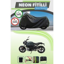 Cemku Shine Siyah Arka Çanta Uyumlu Neon Fitilli Bmw R Nine T Pure Uyumlu Motor Brandası