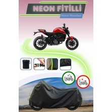 Cemku Shine Siyah Neon Fitilli Ducati Monster 937 Uyumlu Motor Brandası