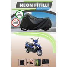 Cemku Shine Siyah Arka Çanta Uyumlu Neon Fitilli Kymco Movie Xl 125 Uyumlu Motor Brandası