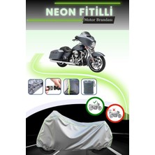 Cemku Shine Gri Neon Fitilli Harley Davidson Flhx Street Glide Uyumlu Motosiklet Brandası