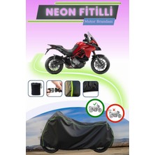 Cemku Shine Siyah Neon Fitilli Ducati Multistrada Uyumlu Motor Brandası