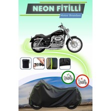 Cemku Shine Siyah Neon Fitilli Harley Davidson Sportster Custom XL883C Uyumlu Motor Brandası