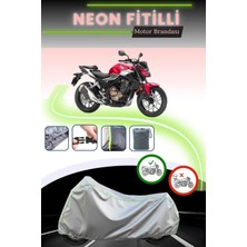 Cemku Shine Gri Neon Fitilli Honda Cbf 500 Uyumlu Motosiklet Brandası