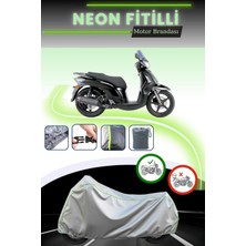 Cemku Shine Gri Neon Fitilli Kymco People S 200I Uyumlu Motosiklet Brandası