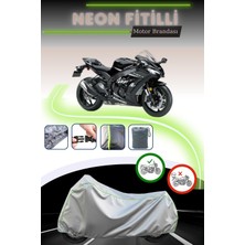 Cemku Shine Gri Neon Fitilli Kawasaki Ninja ZX-10RR Uyumlu Motosiklet Brandası