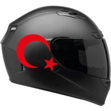 Tek Renk Ay-Yıldız(Moon-Star Helmet Stickers) Kask Sticker Etiket Modeli