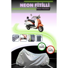 Cemku Shine Gri Neon Fitilli Asya Nostalji 125 Uyumlu Motosiklet Brandası