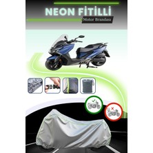 Cemku Shine Gri Neon Fitilli Kymco Xtown 250 Ct Uyumlu Motosiklet Brandası