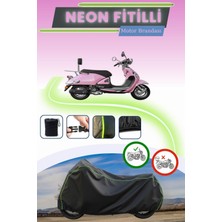 Cemku Shine Siyah Neon Fitilli Yuki ZN-100T-E5 Legend Uyumlu Motor Brandası
