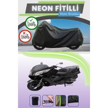 Cemku Shine Siyah Arka Çanta Uyumlu Neon Fitilli Bumoto/jinling Regnum 250CC Uyumlu Motor Brandası