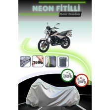 Cemku Shine Gri Neon Fitilli Kanuni Gv 170 Uyumlu Motosiklet Brandası