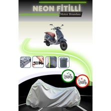Cemku Shine Gri Neon Fitilli Rks Dark Blue 125 Uyumlu Motosiklet Brandası