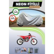 Cemku Shine Gri Arka Çanta Uyumlu Neon Fitilli Gas Gas Mc 250 F Uyumlu Motosiklet Brandası